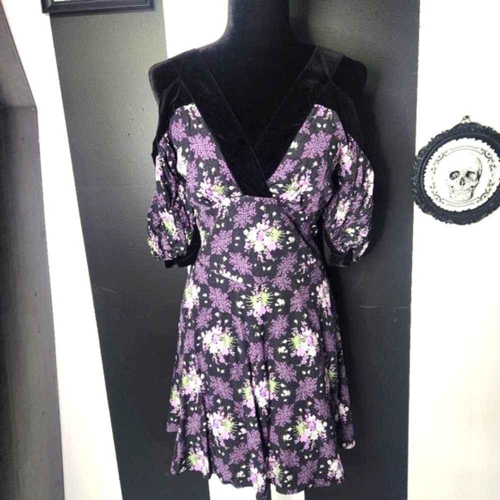 Ted Baker Black and Purple Dress